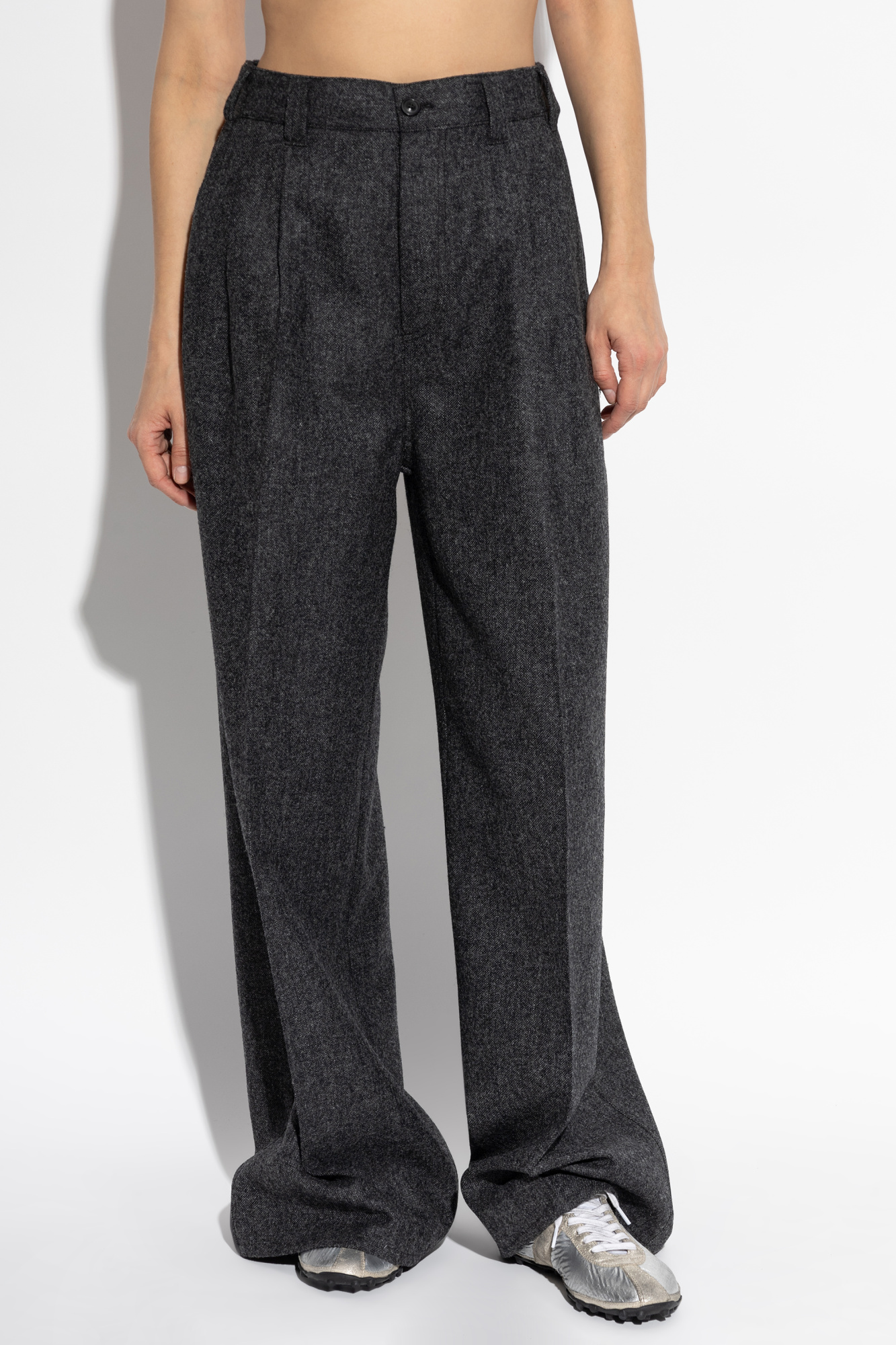 Maison Margiela Wool trousers with pleats | Women's | Vitkac